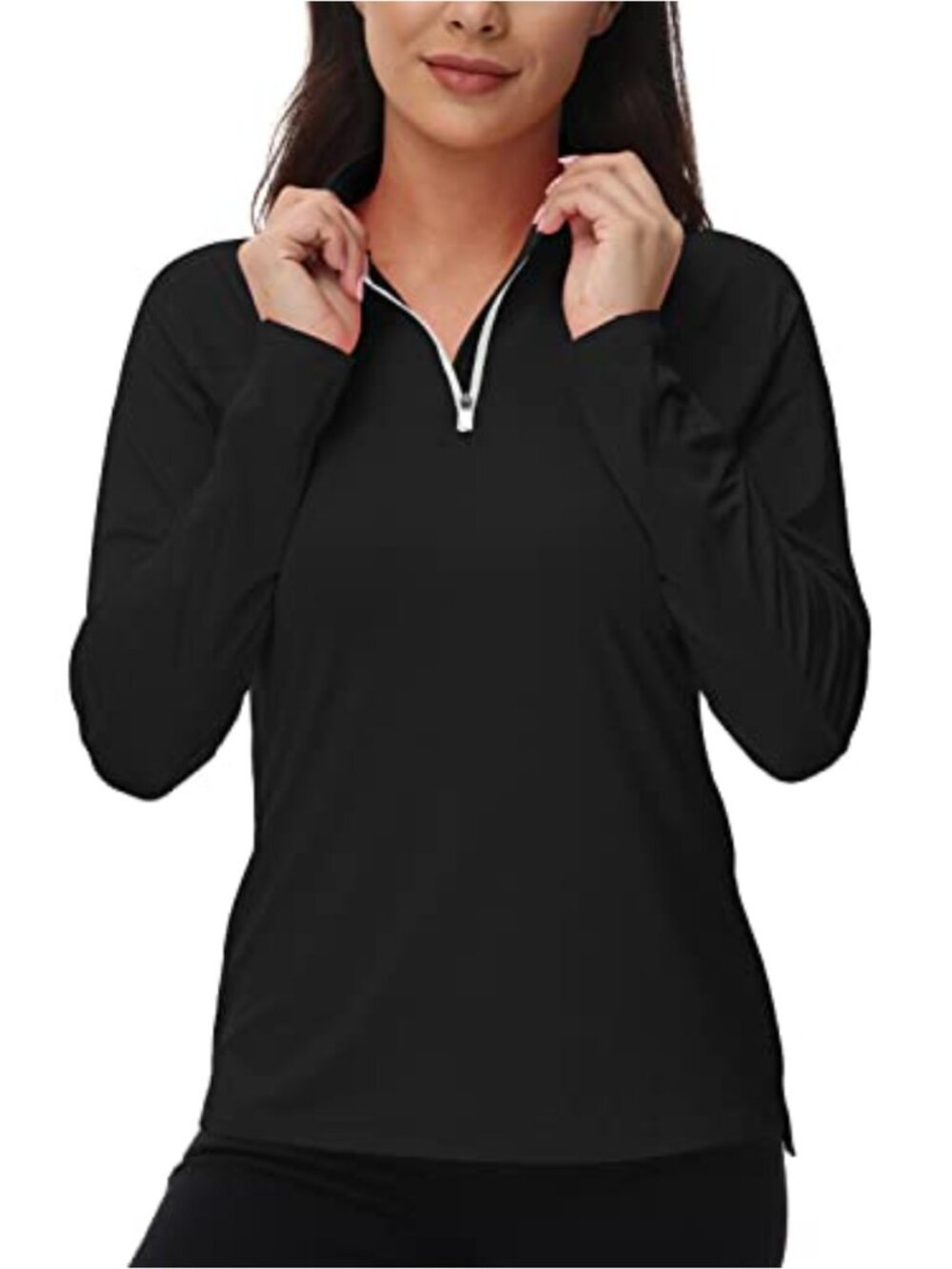 Women's Long Sleeve Golf Polo Quarter Zip UPF 50+ Sun Protection